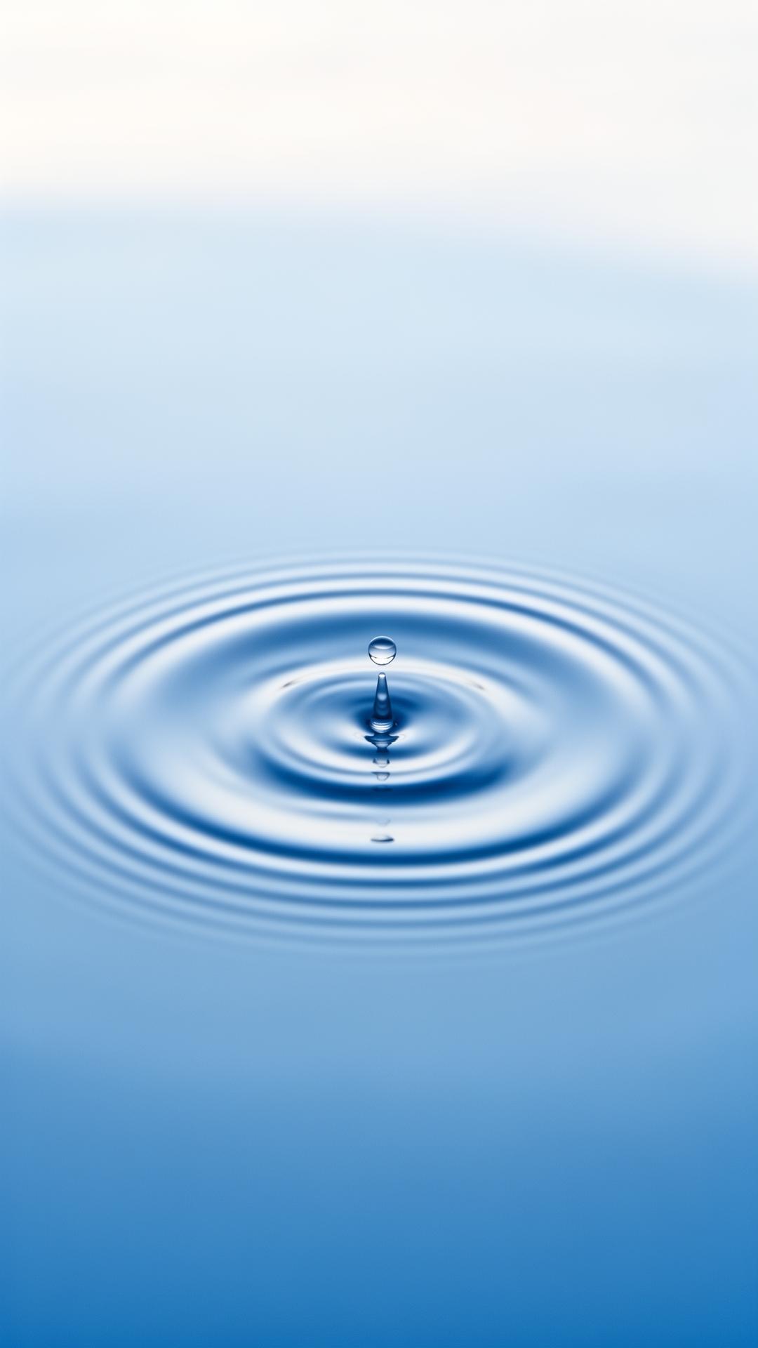 Wassertropfen erzeugt Kreise
